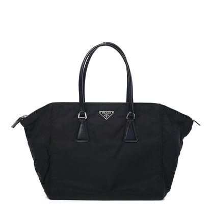 Prada Tessuto Nylon Soft Calf Tote Black 1 of 4