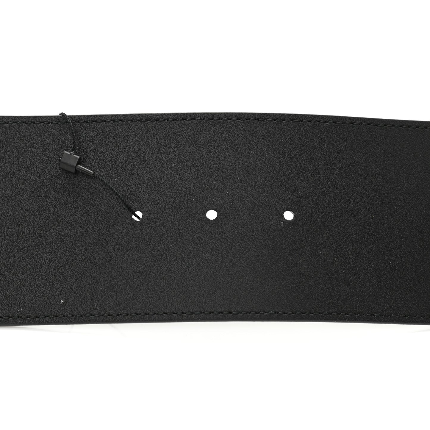 Moon Calfskin Pearl Double G 70mm Belt 85 34 Black Cream