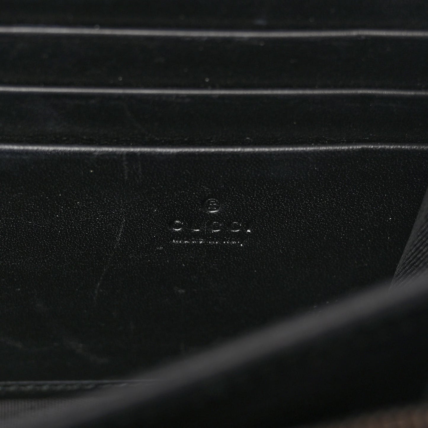 Calfskin Matelasse GG Marmont Chain Wallet Black