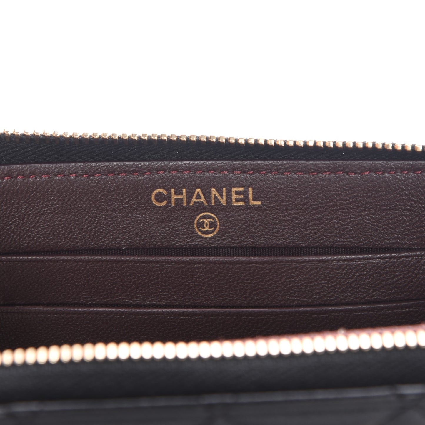 Lambskin Quilted Small Trendy CC Zip Around Wallet Black