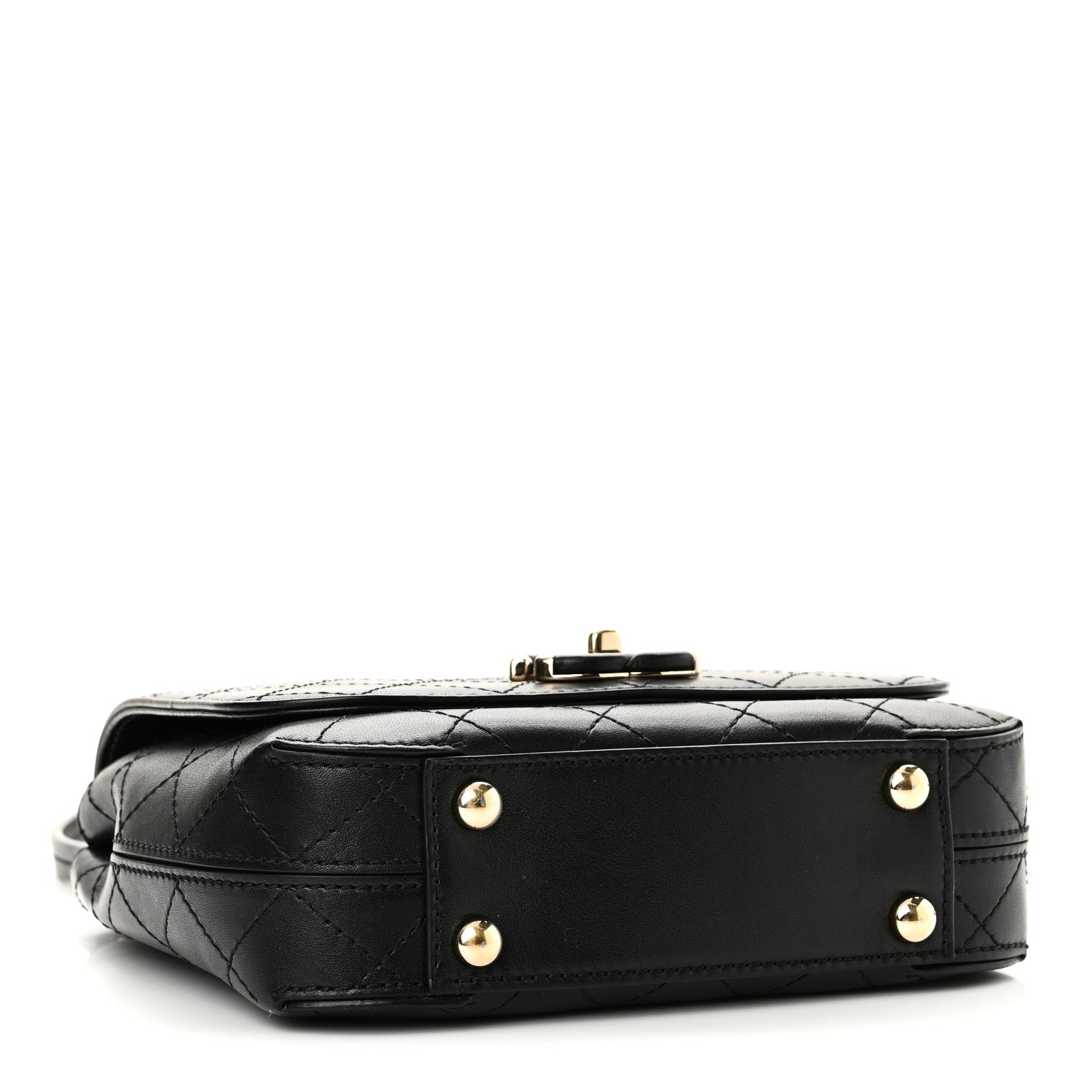 Chanel Calfskin Stitched Small Covered CC Flap Bag Black 3 of 10