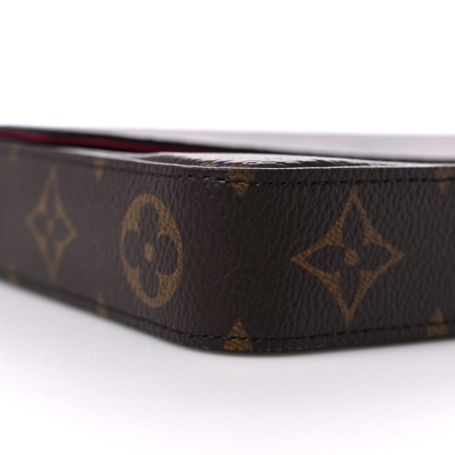 Monogram Pochette Felicie Chain Wallet Fuchsia