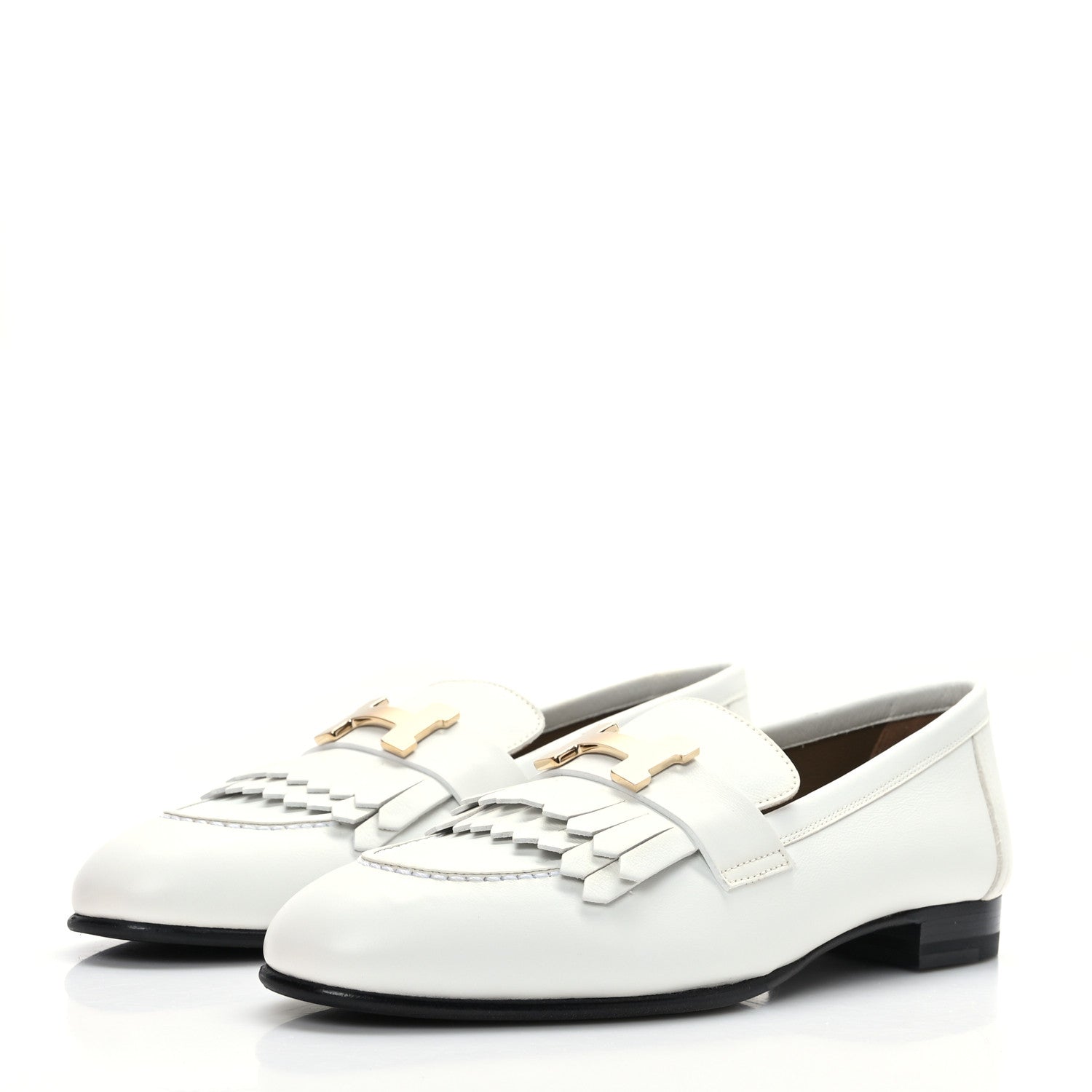 Hermes Calfskin Womens Royal Loafer 36 White 3 of 9