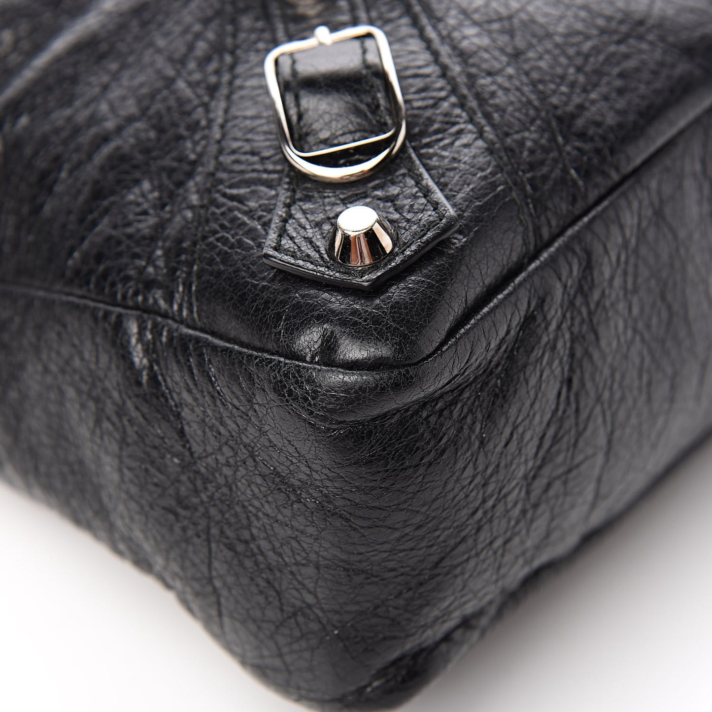 Agneau Classic Silver Hardware Town Black