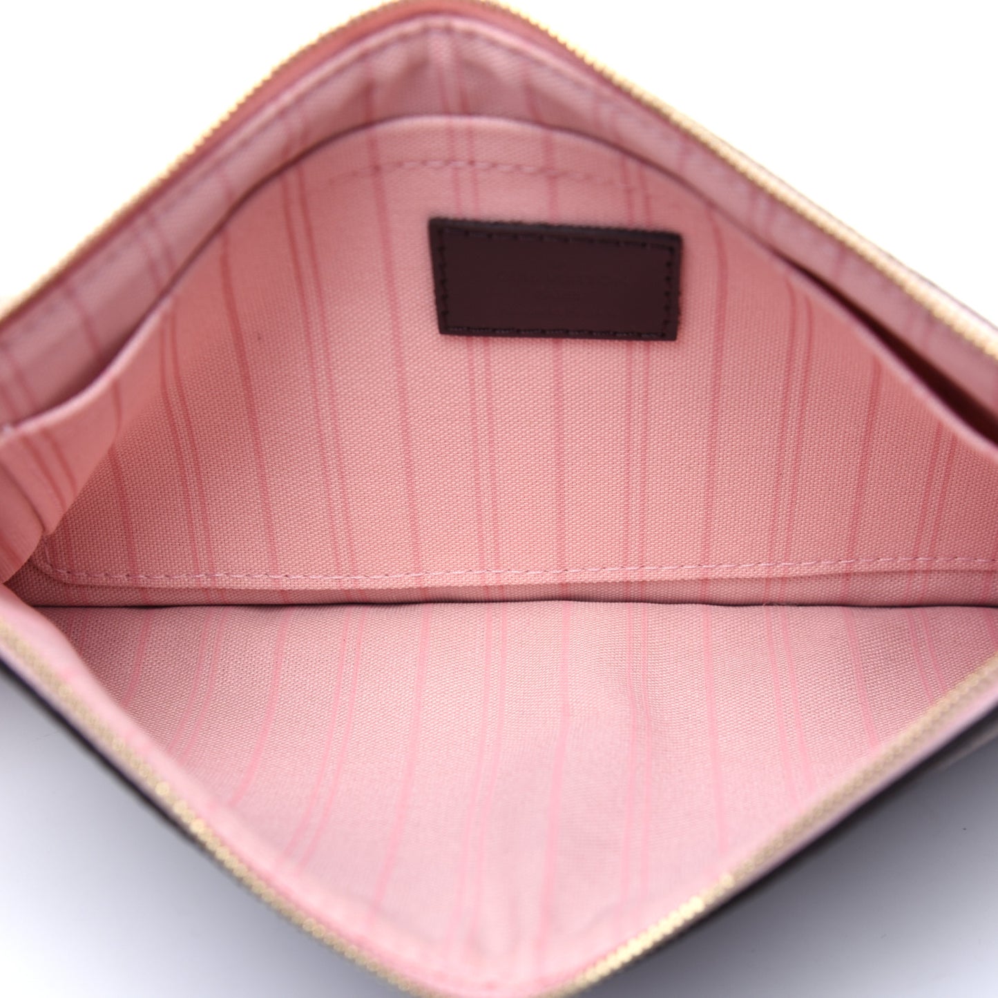 Damier Ebene Neverfull MM GM Pochette Rose Ballerine