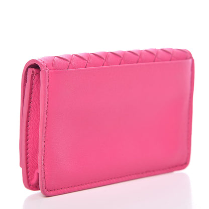 Bottega Veneta Nappa Intrecciato Card Holder Rosa Shock 3 of 9