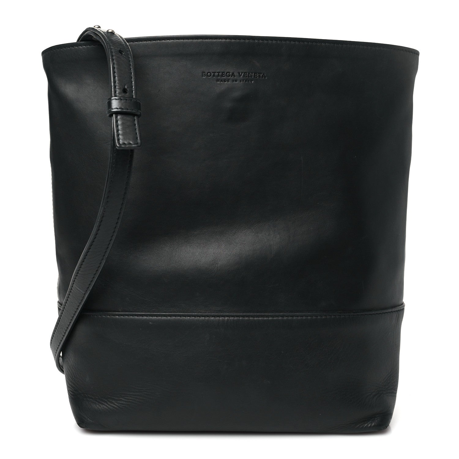 Bottega Veneta Smooth Matte Calfskin Bucket Bag Black 1 of 12