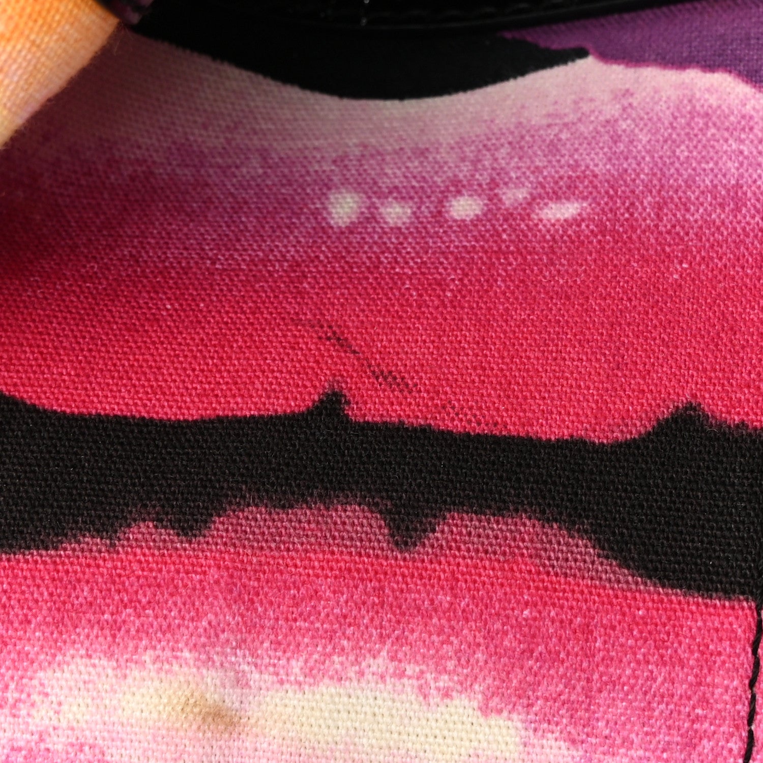 Christian Dior Patent Crystal Embellished Canvas Lips Print Tote Black Multicolor 22 of 26