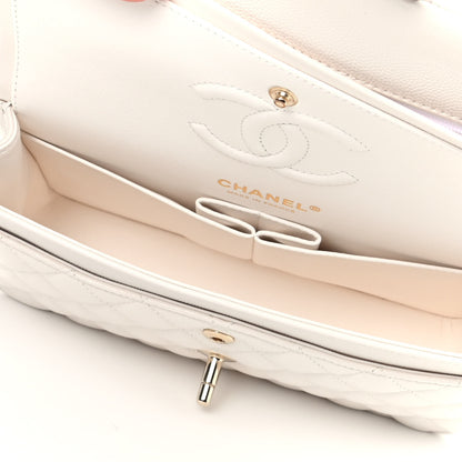 Chanel Caviar Quilted Small Double Flap White 5 of 10