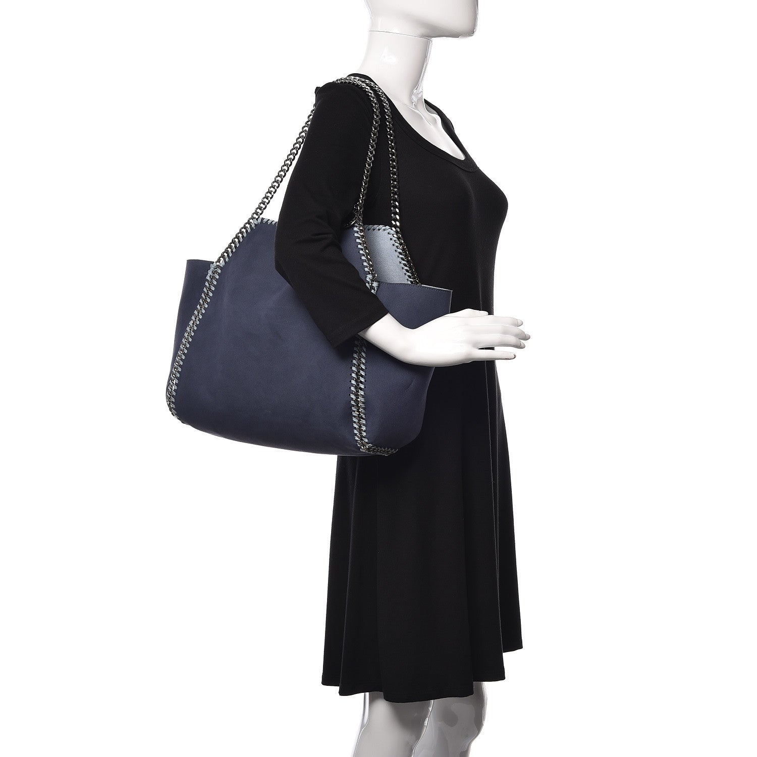 Stella McCartney Shaggy Deer Falabella Reversible Tote Blue 2 of 18