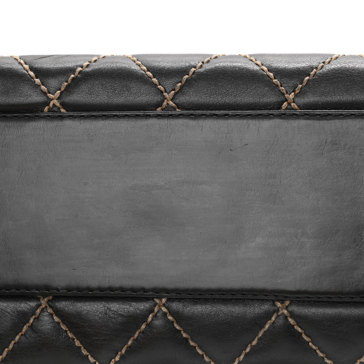 Chanel Calfskin Contrast Stitch Surpique Bowler Dark Brown 16 of 17