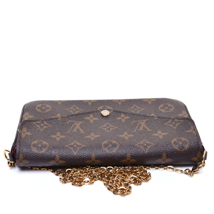 Louis Vuitton Monogram Pochette Felicie Chain Wallet Fuchsia 10 of 25
