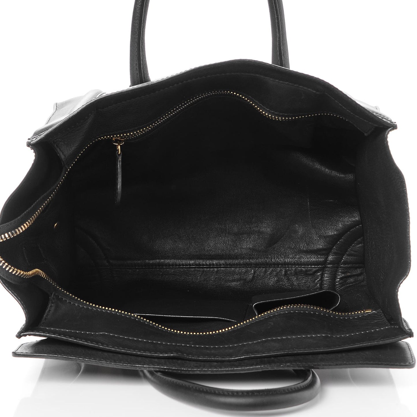 Smooth Calfskin Suede Small Luggage Cream
