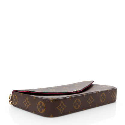 Louis Vuitton Monogram Pochette Felicie Chain Wallet Fuchsia 5 of 16