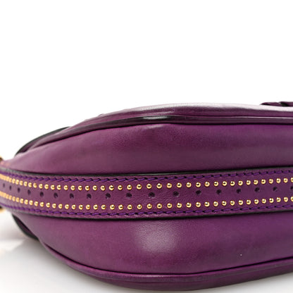 Gucci Calfskin Small Snaffle Bit Shoulder Bag Purple 9 of 13