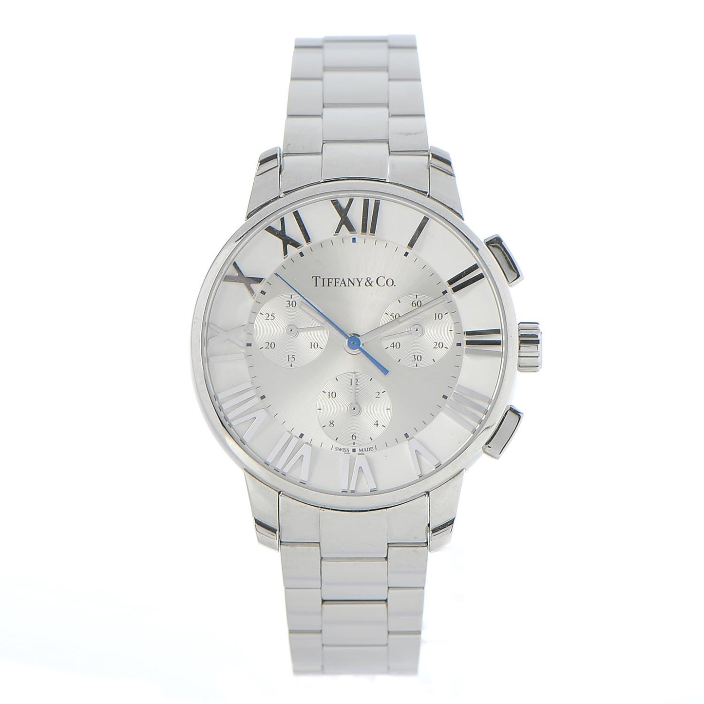 Stainless Steel 36mm Atlas Dome Chronograph Quartz Watch