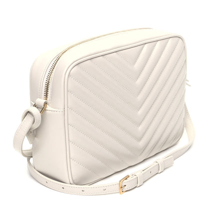 Saint Laurent Calfskin Matelasse Monogram Lou Camera Bag Crema Soft 2 of 5