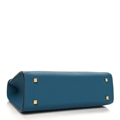 Moynat Carat Calfskin Gabrielle PM Prussian Blue 4 of 9
