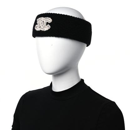Chanel Cashmere CC Headband Black 2 of 7