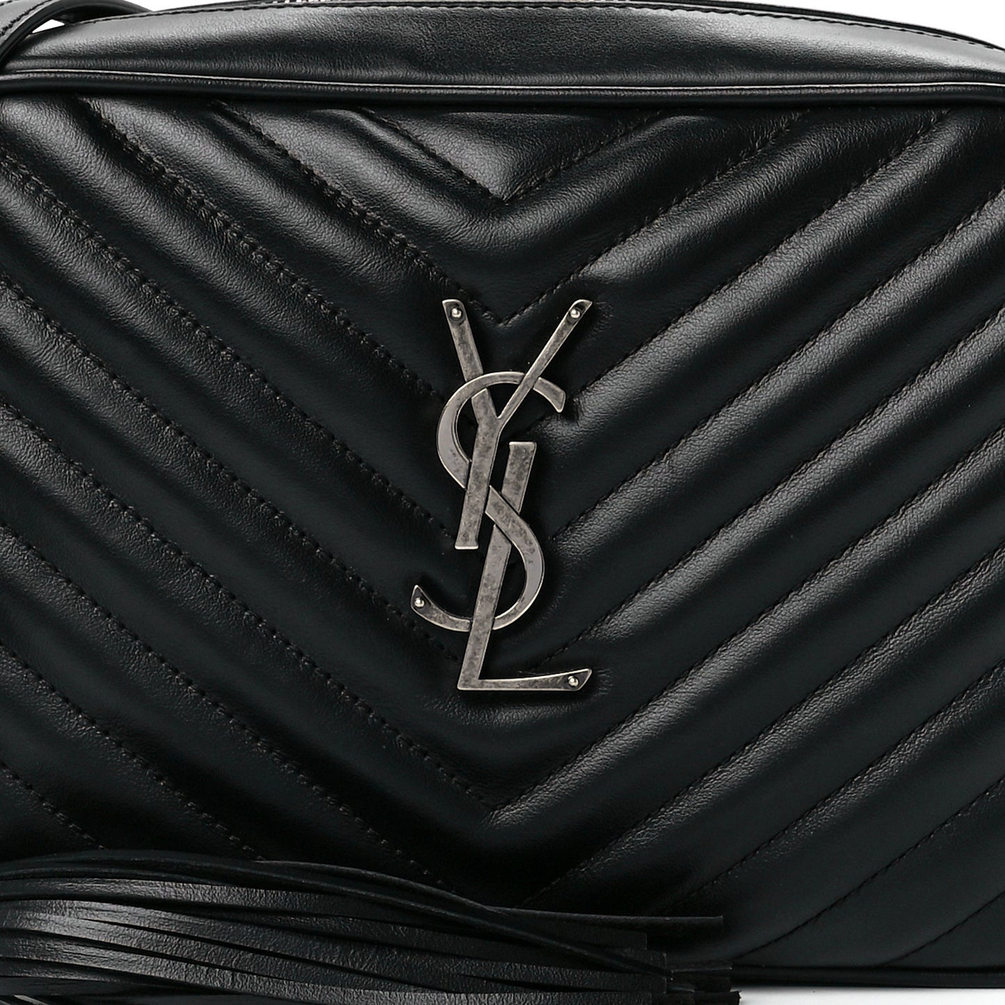 Calfskin Matelasse Monogram Lou Camera Bag Black