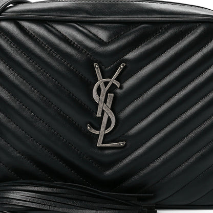 Saint Laurent Calfskin Matelasse Monogram Lou Camera Bag Black 8 of 11