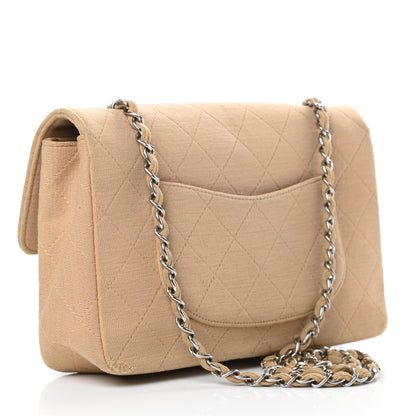 Chanel Jersey Quilted Medium Single Flap Beige 3 of 16