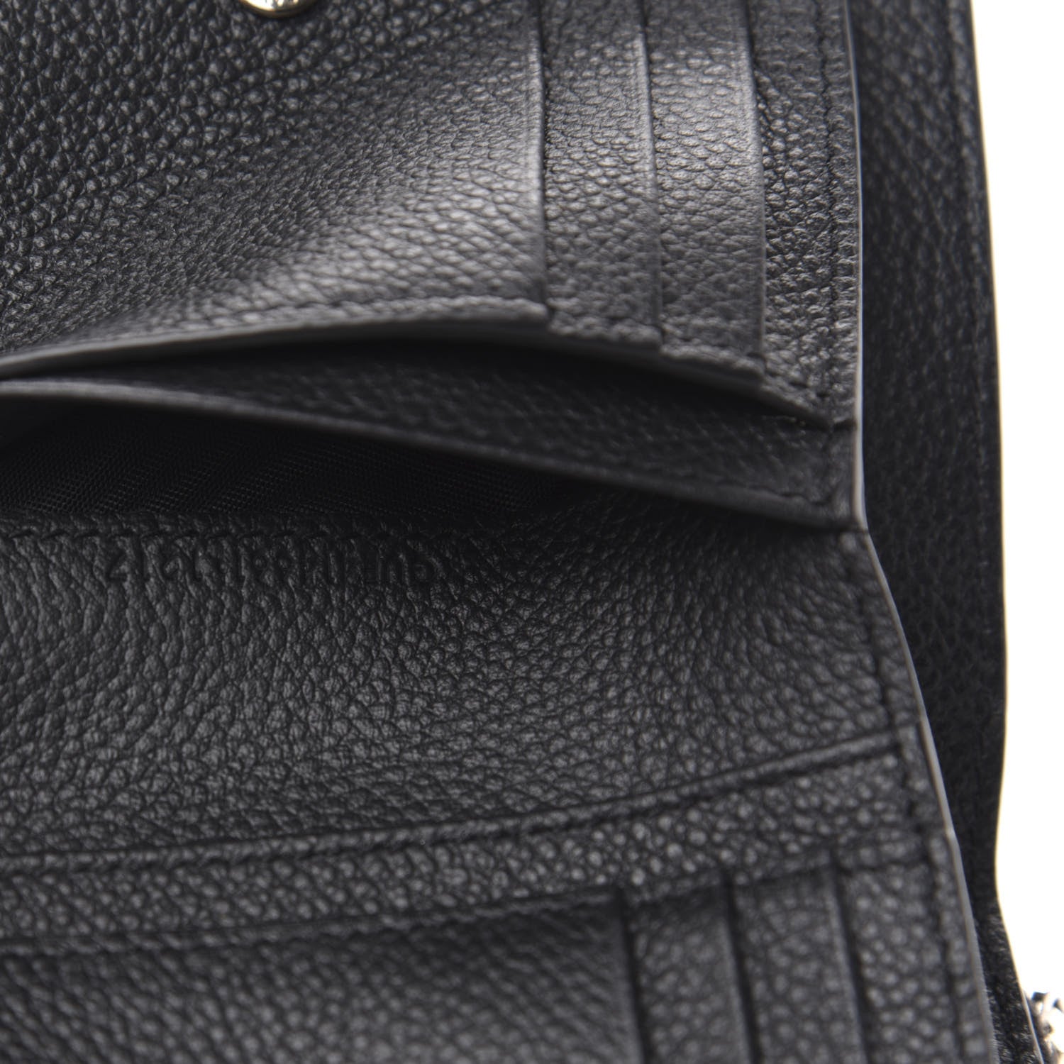 Saint Laurent Grained Calfskin Rive Gauche Compact Zip Around Wallet Black 7 of 7