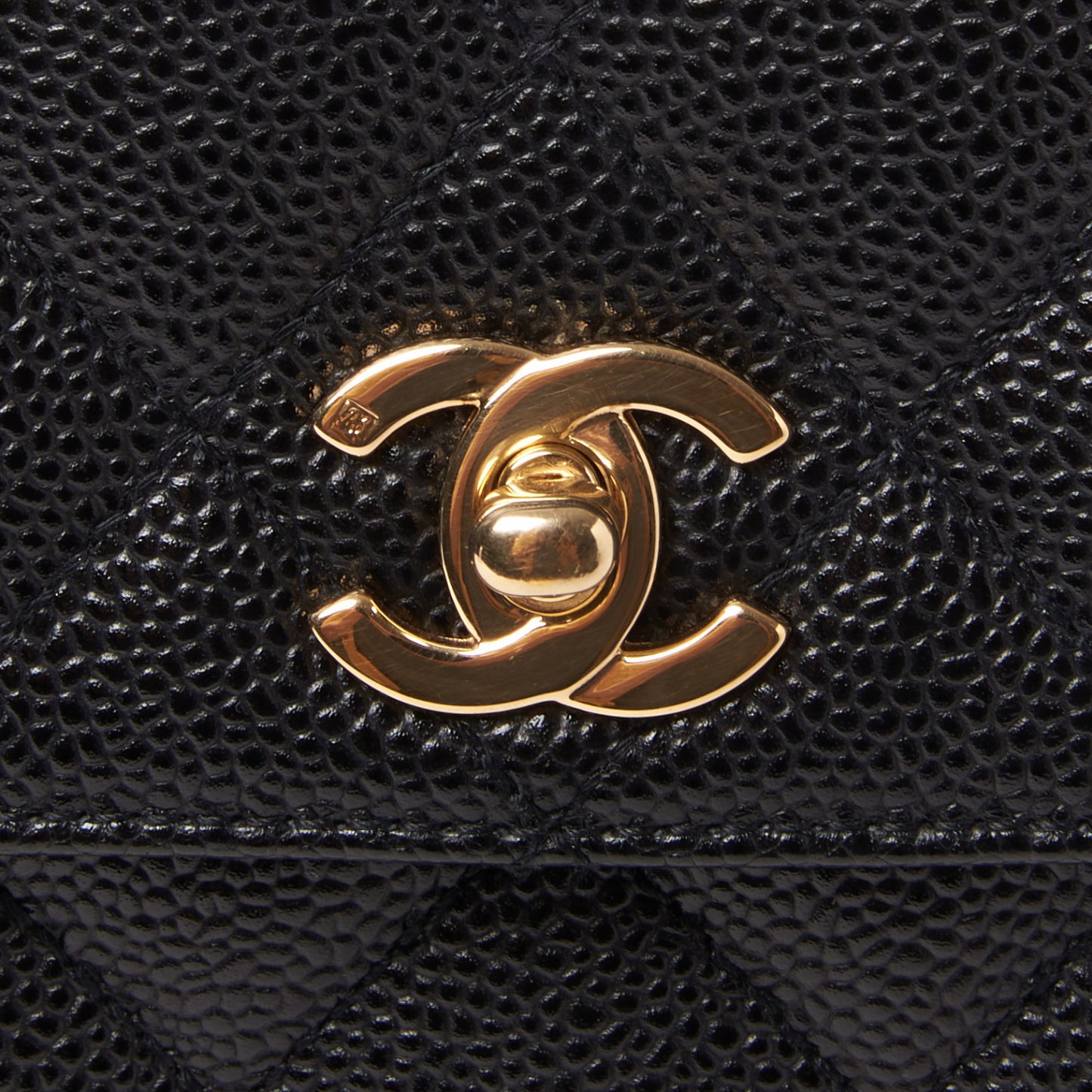 Caviar Quilted Jumbo Kelly Flap Black