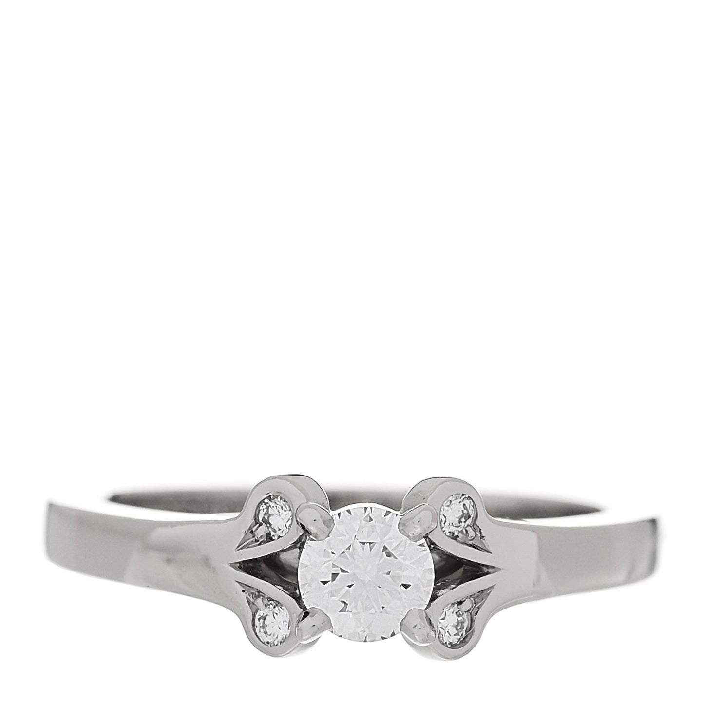 Platinum Diamond .24ct Ballerine Solitaire Engagement Ring 48 4.5