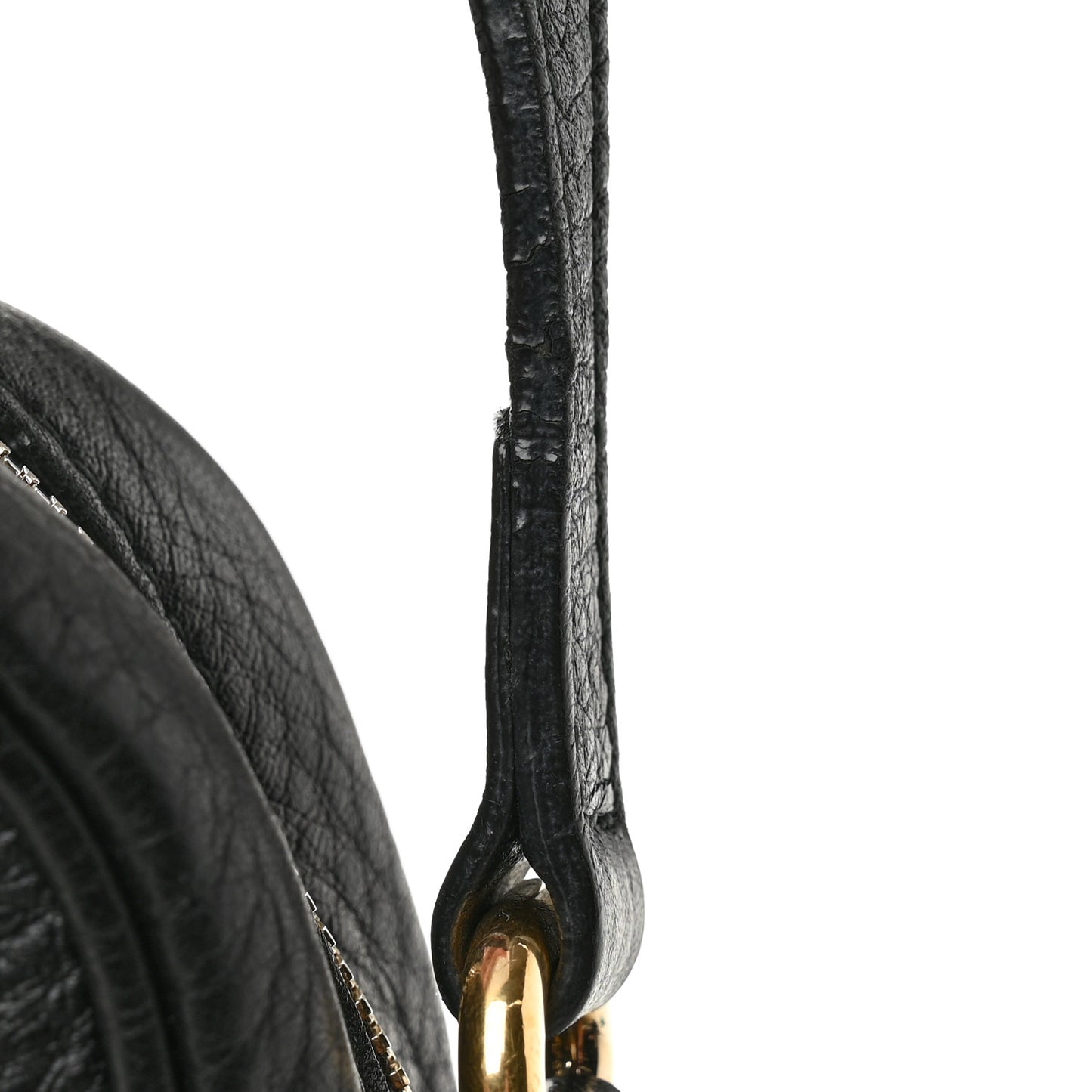Pebbled Calfskin Soho Disco Bag Black