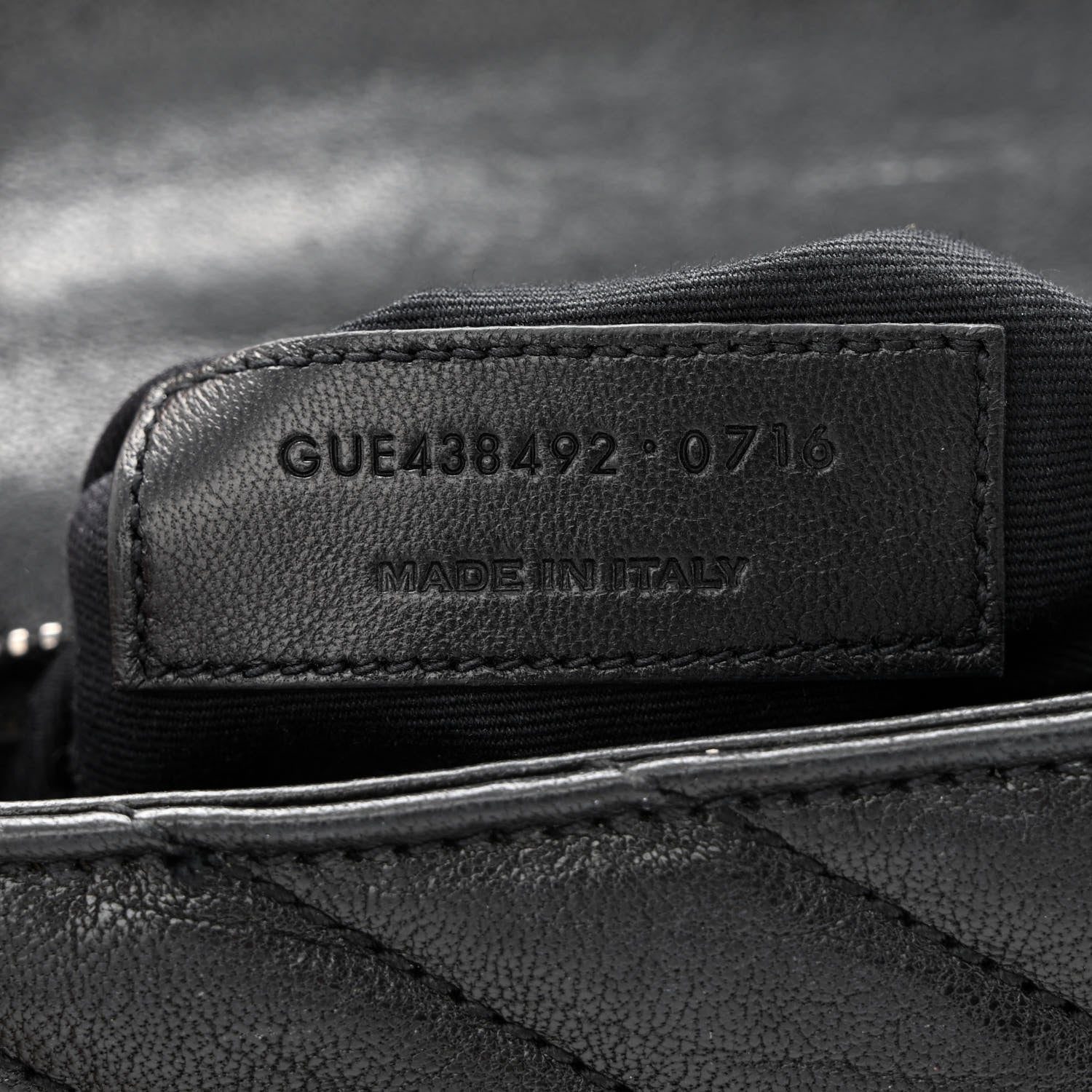 Saint Laurent Saint Laurent Chevron Shoulder Bag Black 7 of 14