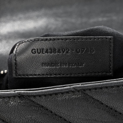 Saint Laurent Saint Laurent Chevron Shoulder Bag Black 7 of 14