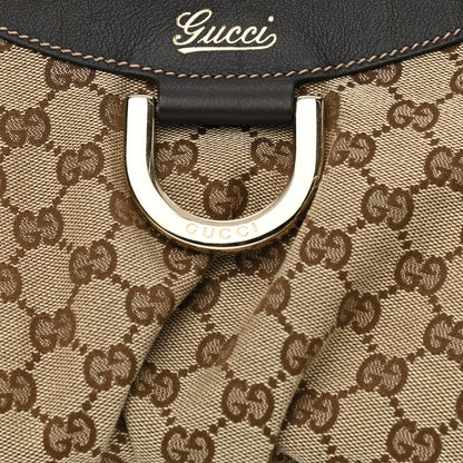 Gucci Monogram Medium D Gold Ring Hobo Dark Brown 8 of 12
