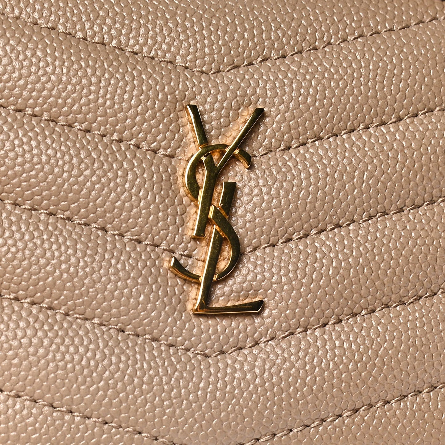 Grain De Poudre Matelasse Monogram Baby Lou Camera Bag Dark Beige