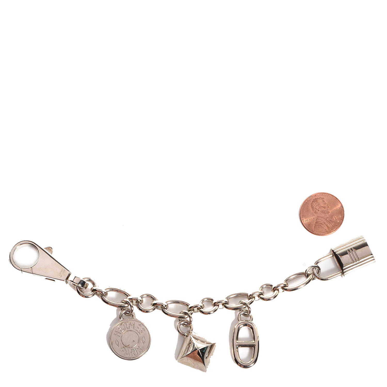 Hermes Palladium Olga Bag Charm Silver 80186 – FASHIONPHILE