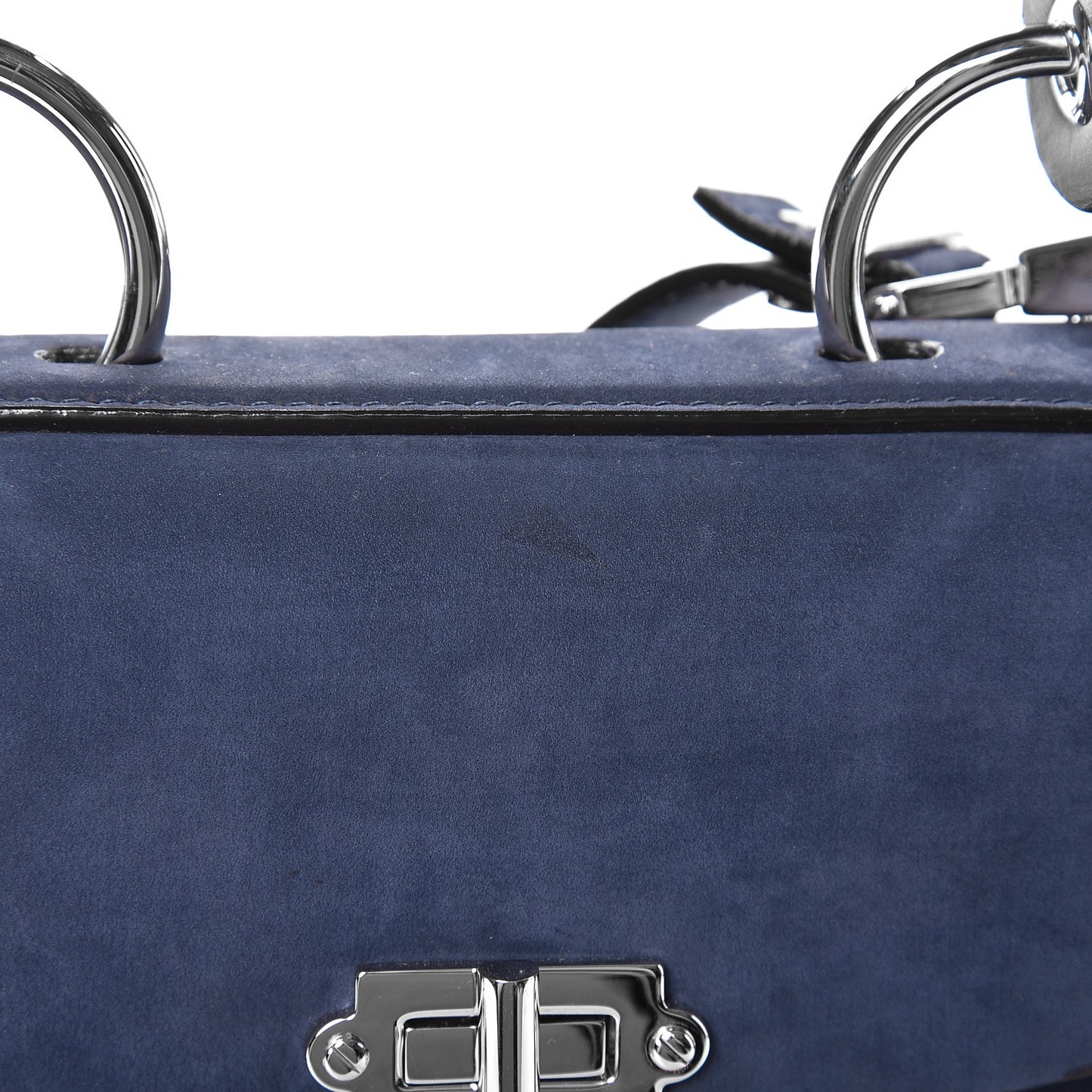 Suede Small Hava Top Handle Bag Indigo
