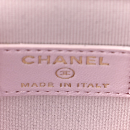 Chanel Lambskin Quilted Mini Top Handle Vanity Case With Chain Light Pink 6 of 12