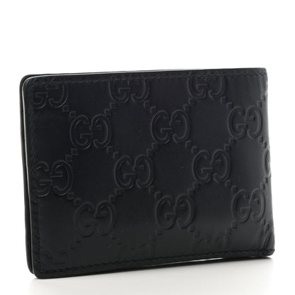 Gucci Guccissima Bi-Fold Wallet Black 3 of 6
