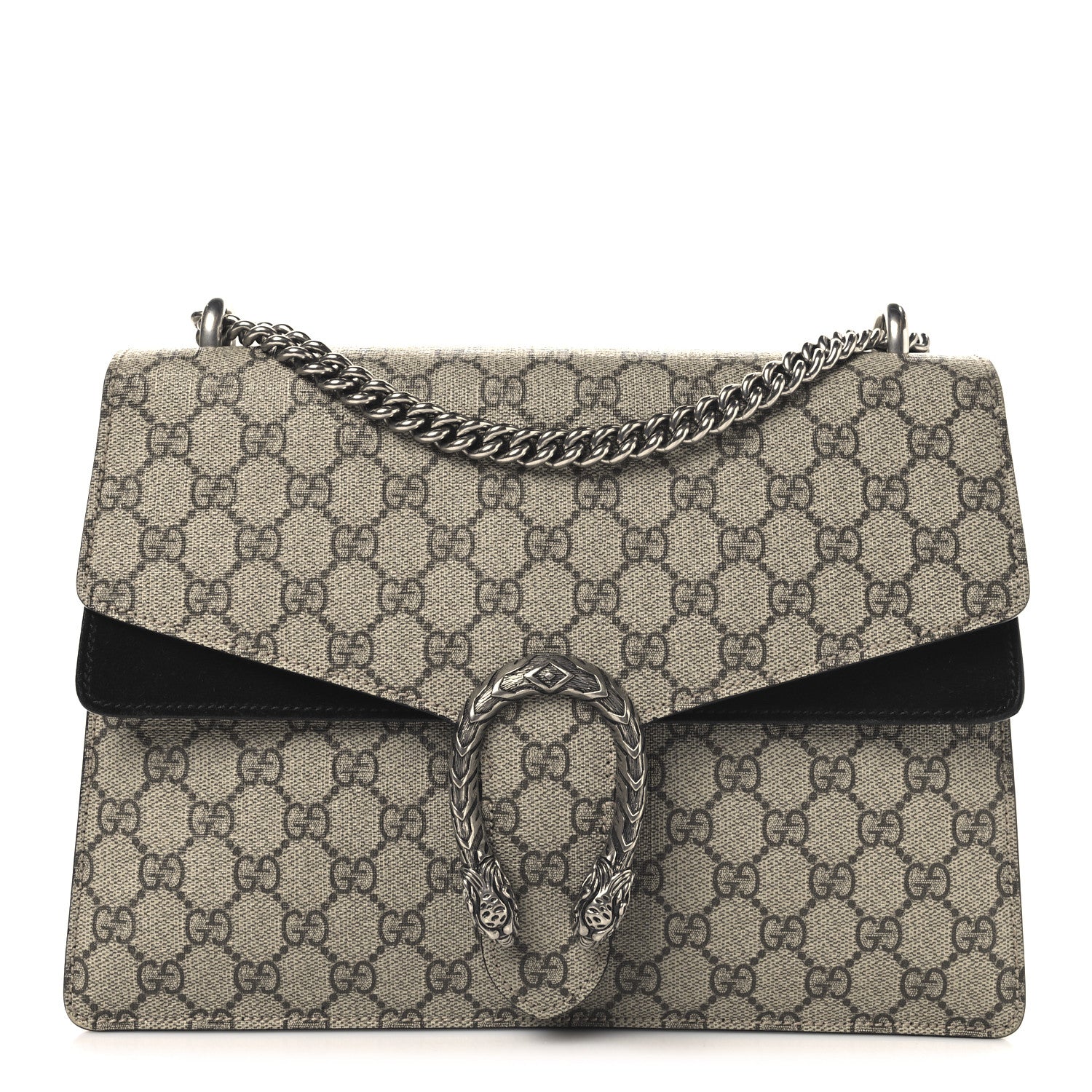 Gucci GG Supreme Monogram Medium Dionysus Shoulder Bag Black 1 of 11