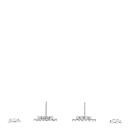 Hermes 18K White Gold Diamond Finesse Earrings 3 of 5
