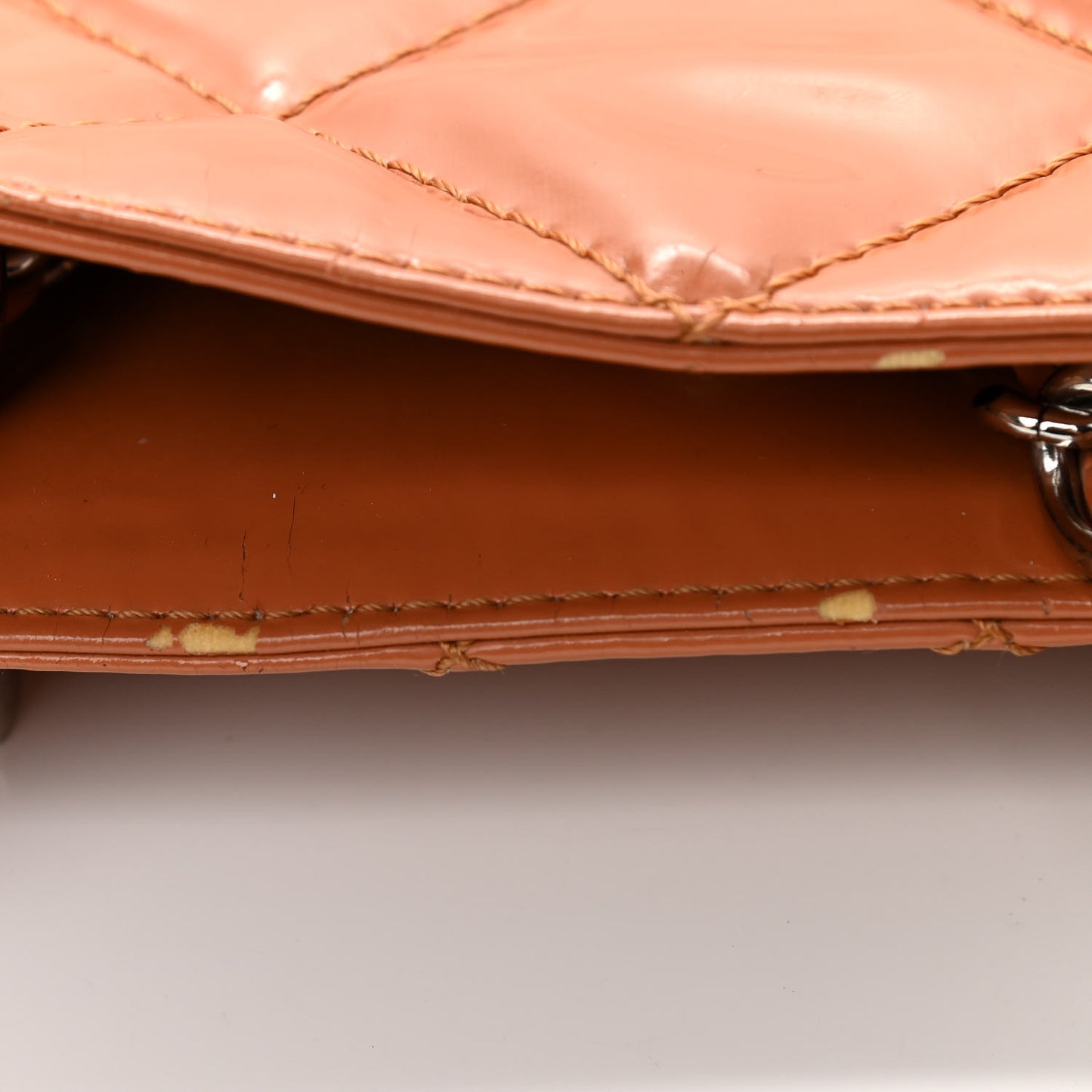 Vinyl Quilted In The Business North South Tote Orange