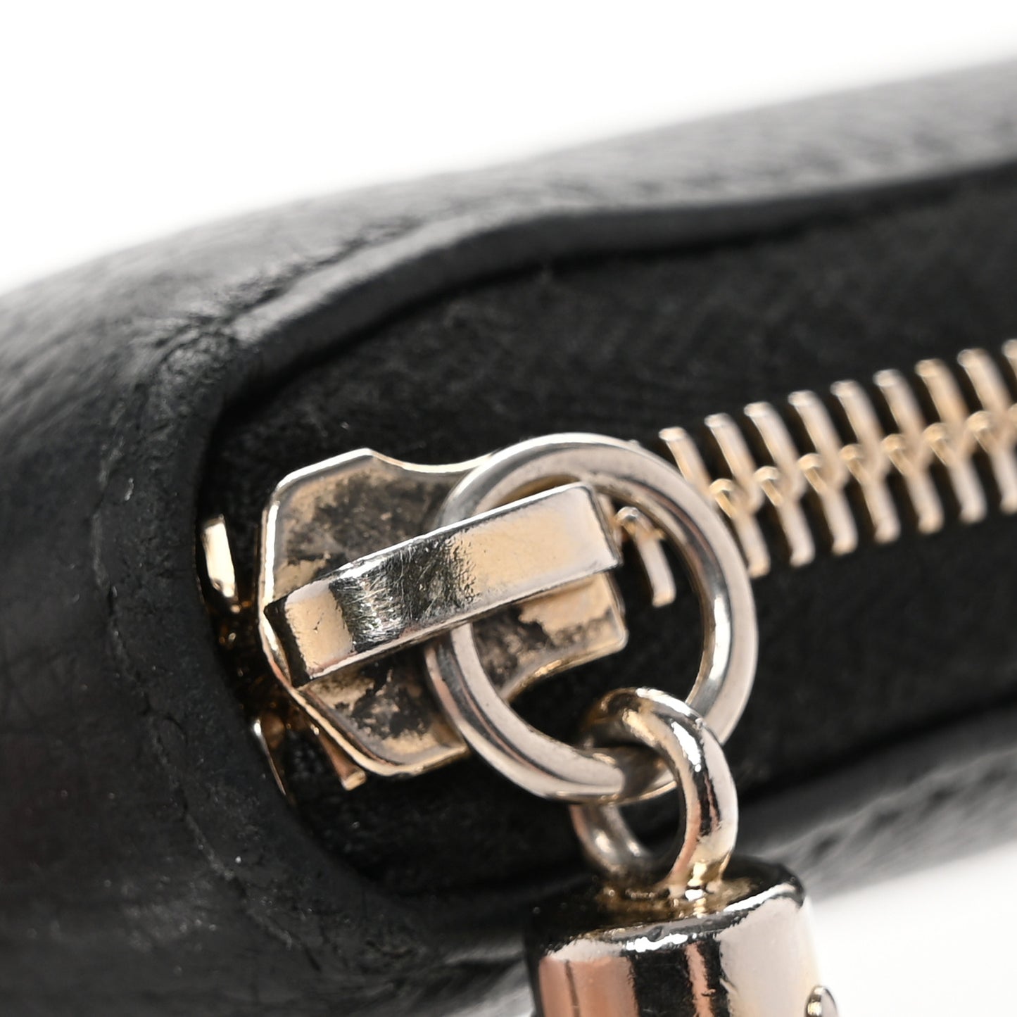 Pebbled Calfskin Soho Zip Around Wallet Black