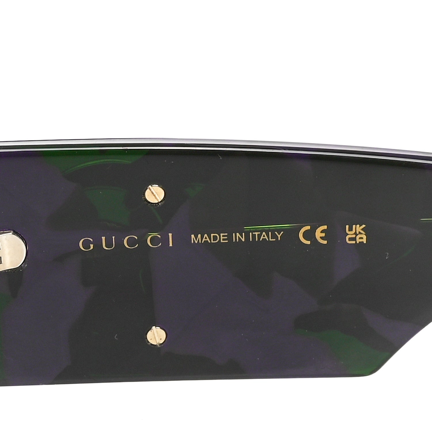 Gucci Acetate Rectangular Sunglasses GG1425S Havana Purple Green 5 of 8
