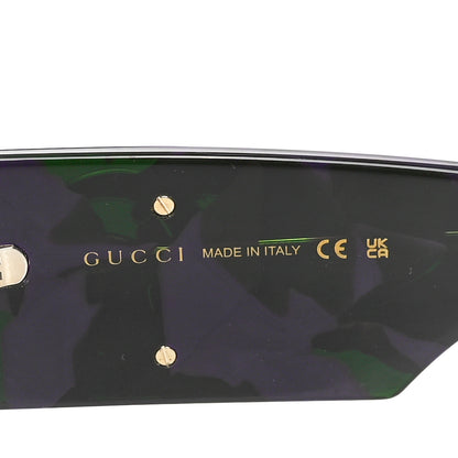 Gucci Acetate Rectangular Sunglasses GG1425S Havana Purple Green 5 of 8