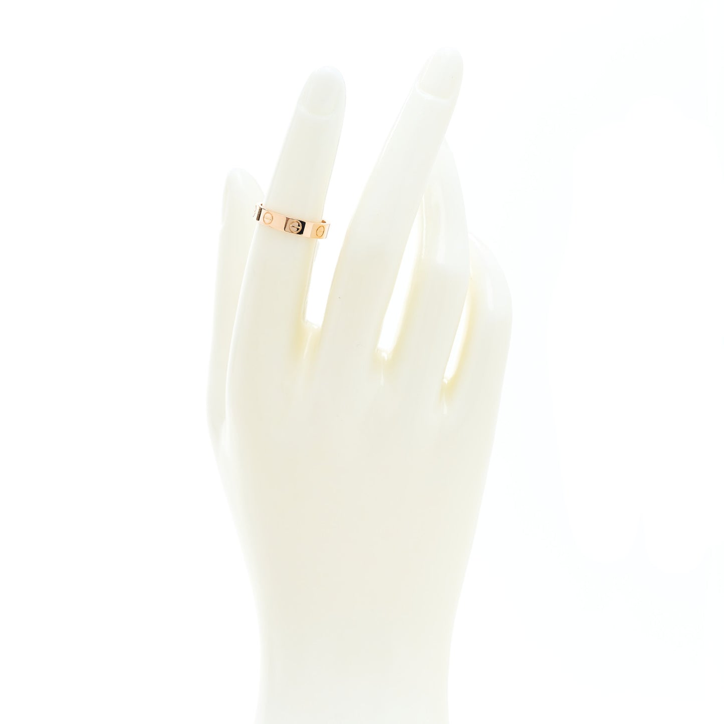 18K Pink Gold 3.5mm LOVE Wedding Band Ring 49 4.75