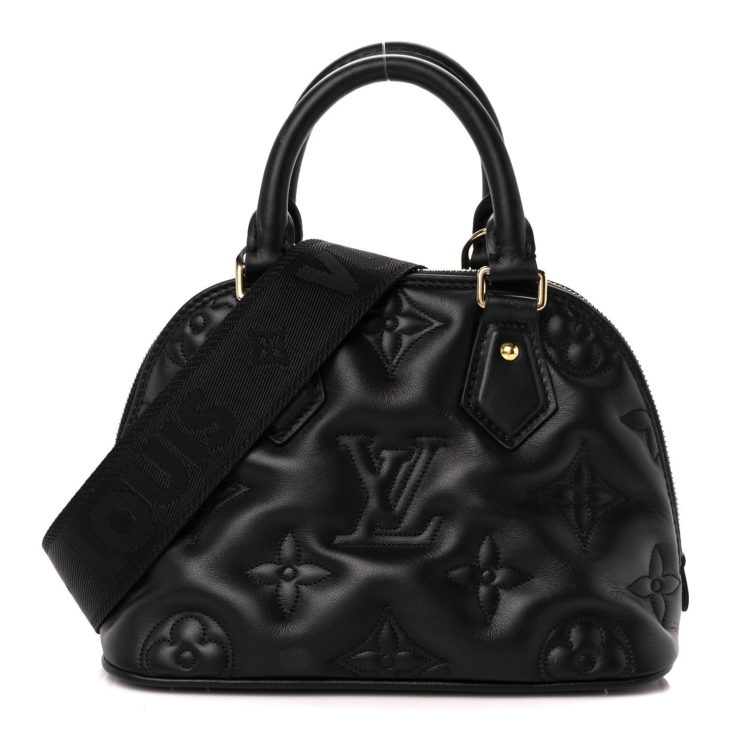 Louis Vuitton Calfskin Bubblegram Alma BB Black 1 of 9