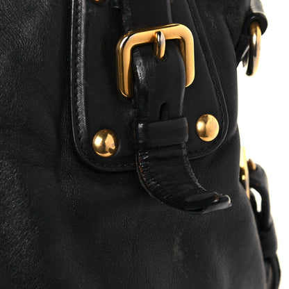 Prada Soft Calfskin Hobo Black 17 of 21