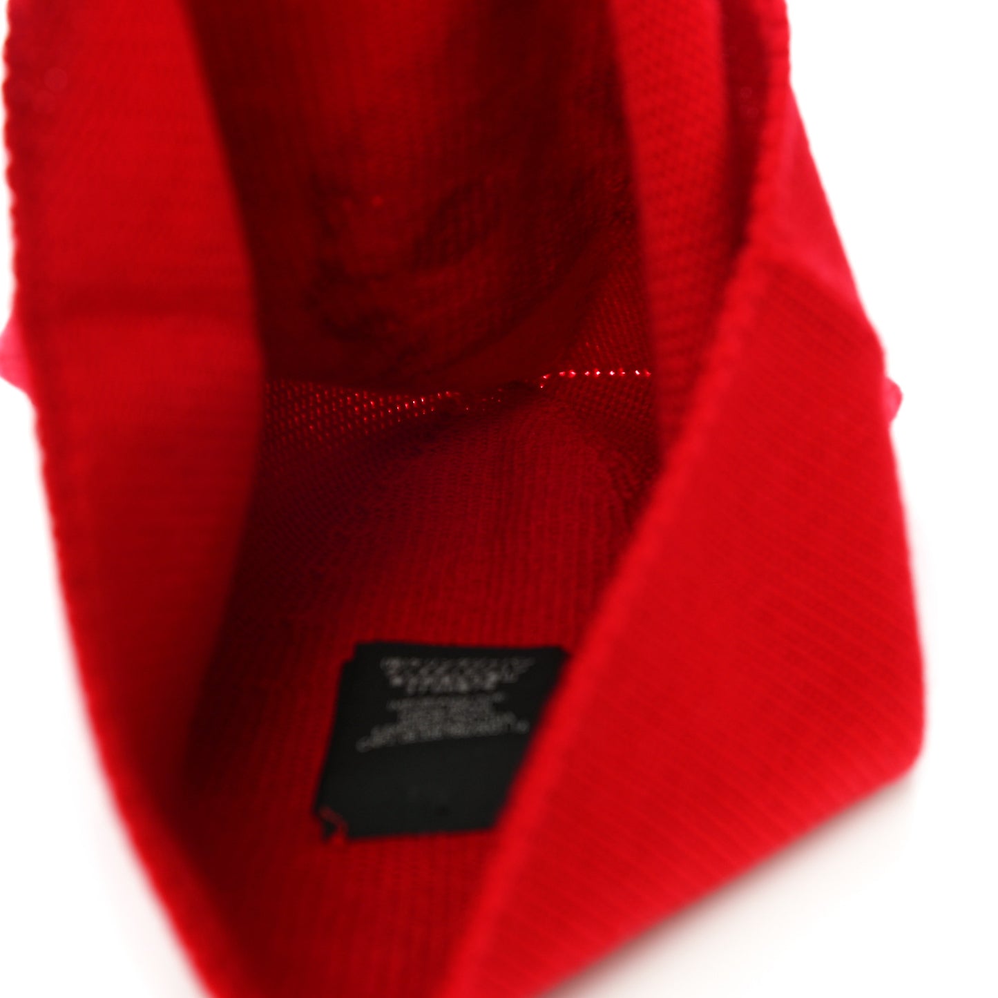 Wool GUCCY Cat Beanie Hat M Red Black