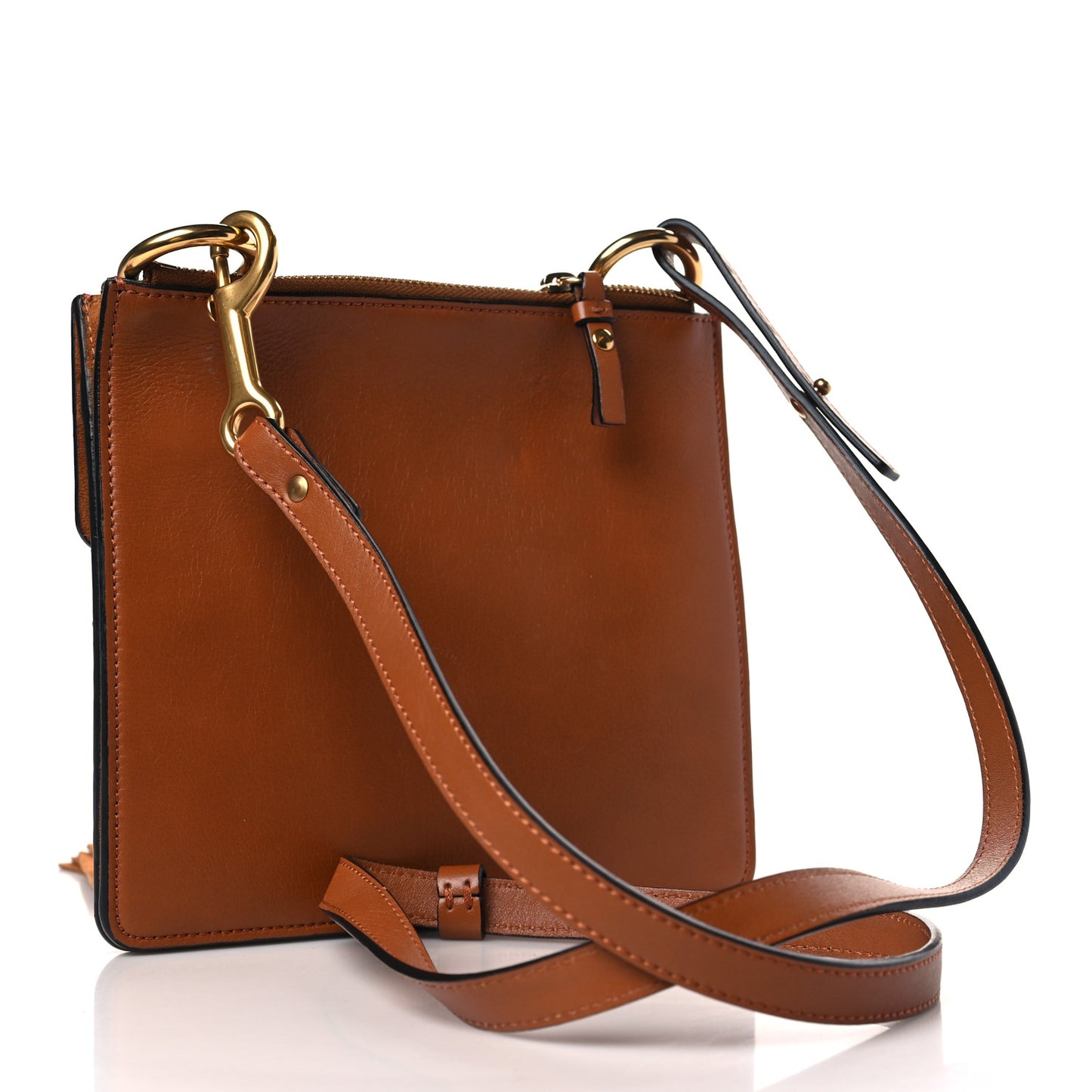 Calfskin Suede Small Jane Fringe Bag Caramel