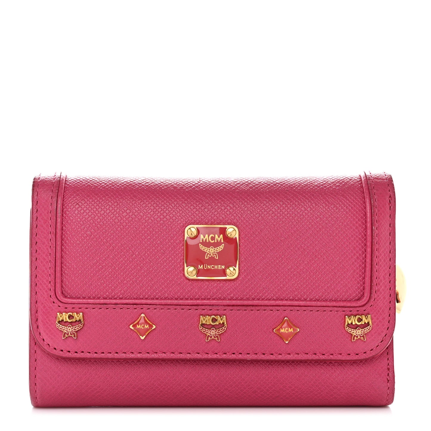 Visetos Studded Compact Wallet Pink